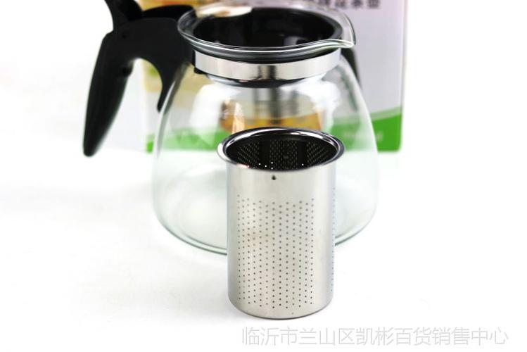 【900ml花茶玻璃壶 不锈钢过滤网 泡茶壶 茶道杯日用百货 9.9元十元】